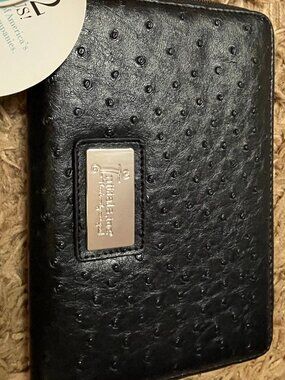NWT Initials inc portfolio wallet black 8"x5"
